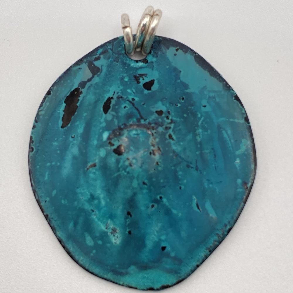 RLM Soho Copper Pendant Vintage Green Patina Silver Tone OS
